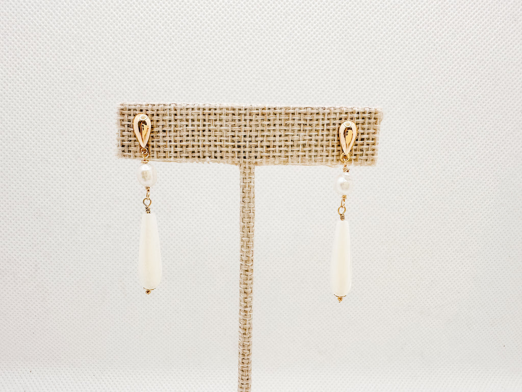 Pearl Double Dangle Earring