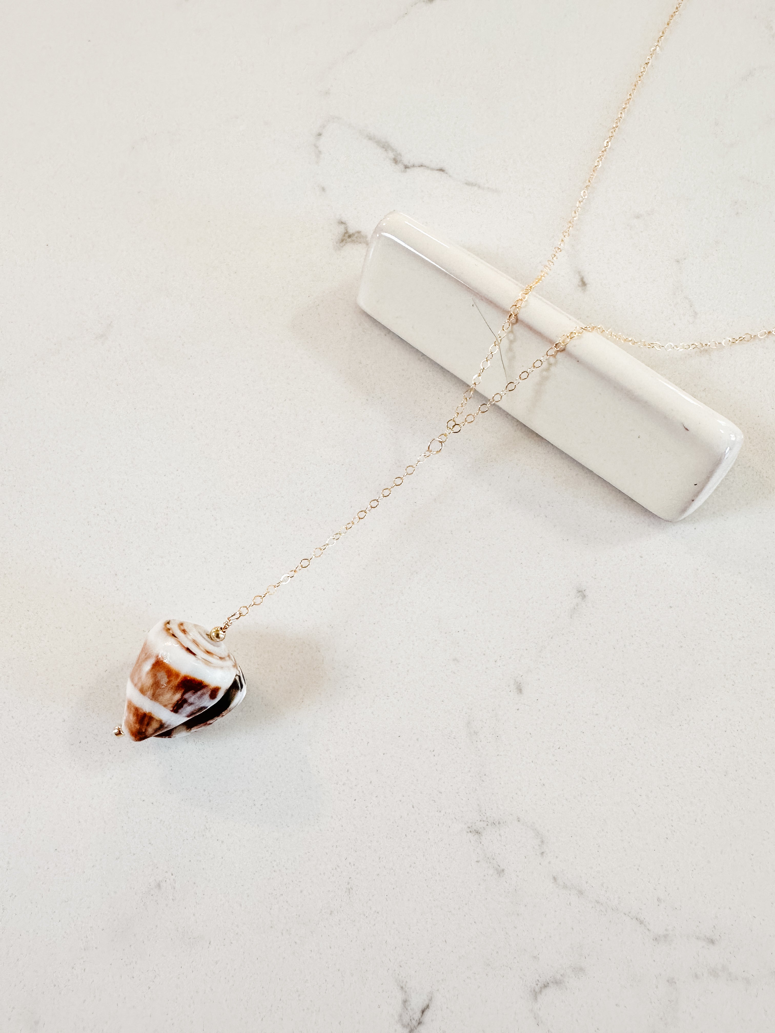 Shell Lariat Necklace