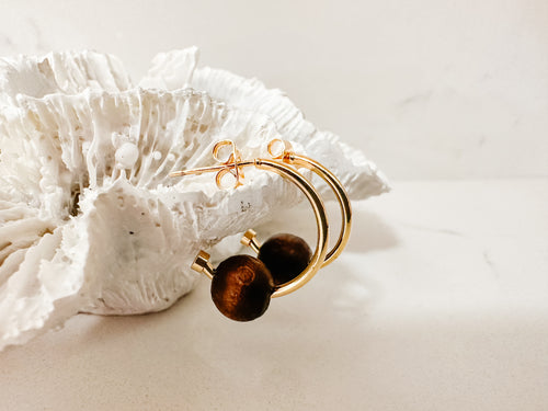 Coconut Hoop Earring