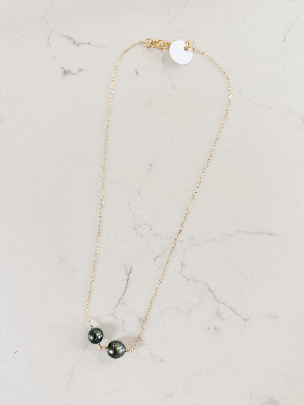 Two Pearls in a Pod Necklace