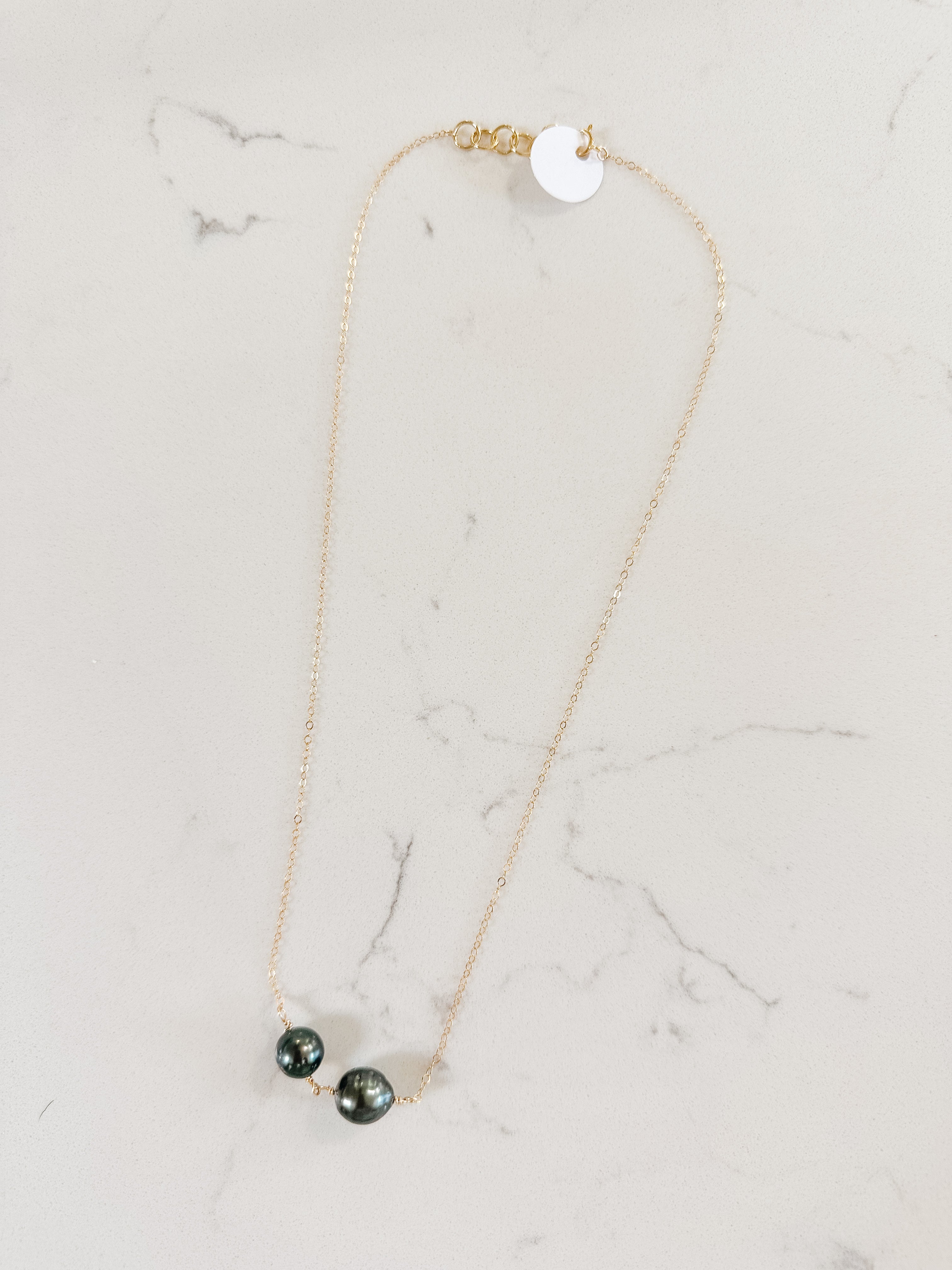 Two Pearls in a Pod Necklace