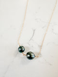 Two Pearls in a Pod Necklace