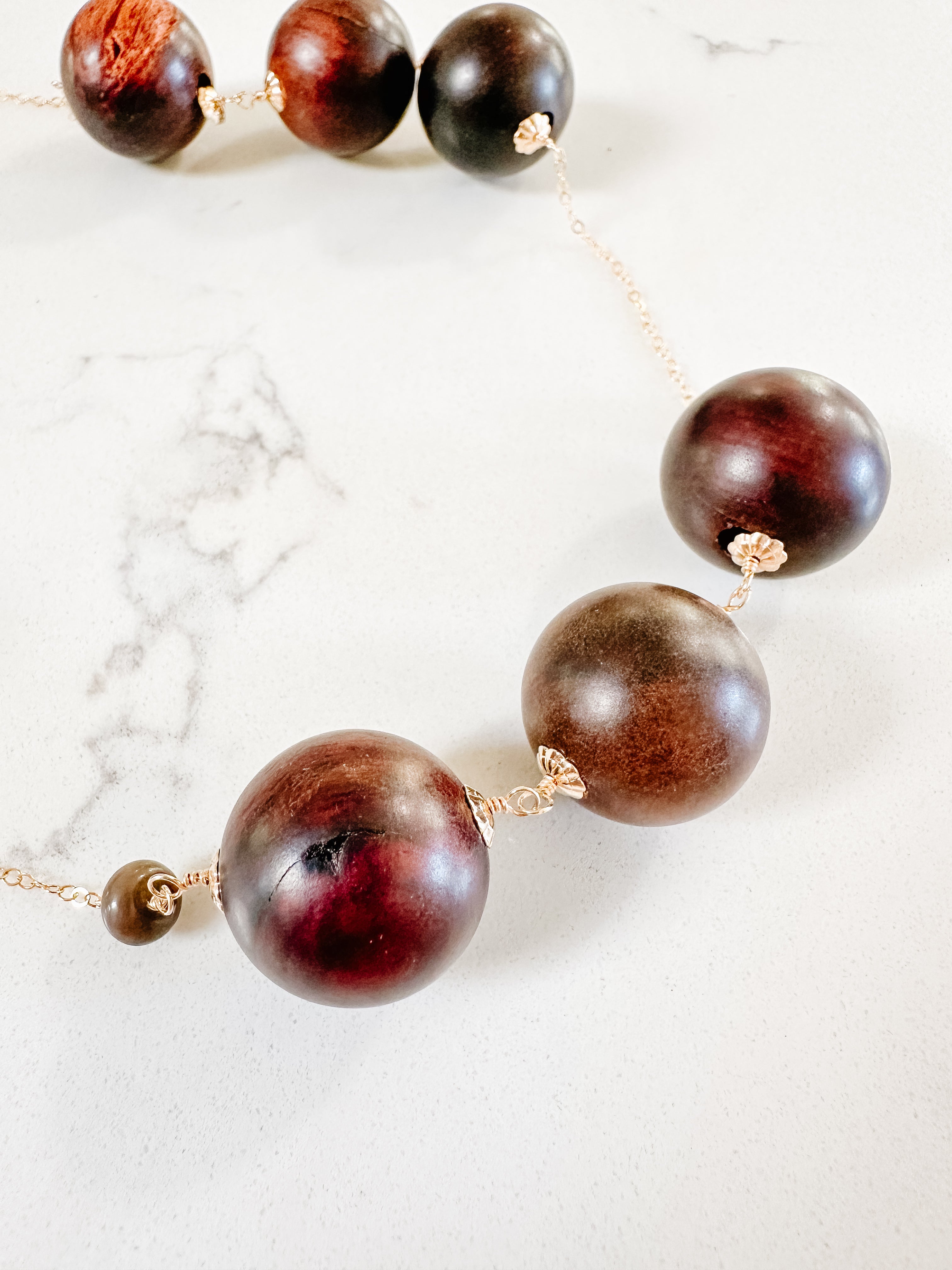 Wood Baubles Necklace